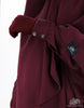 Bisht Abaya Naila with Snap Buttons - Mulberry