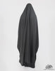 Two Piece Jilbab Haadiya with Snap Buttons - Charcoal