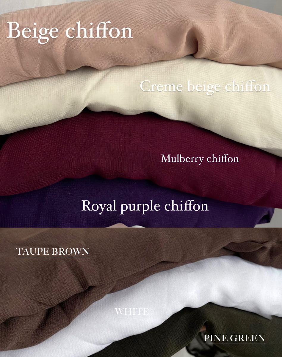 Two Layer Chiffon Khimar Amirah Extra Large - Tasnim Collections