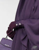 Load image into Gallery viewer, Bisht Abaya Naila with Snap Buttons - Dark Lilac