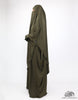 Bisht Abaya Naila with Snap Buttons - Forest