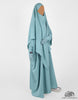 Bisht Abaya Naila with Snap Buttons - Light Blue