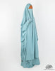 Two Piece Jilbab Haadiya with Snap Buttons - Light Blue