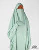 Two Piece Jilbab Haadiya with Snap Buttons - Mint