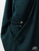 Two Piece Jilbab Haadiya with Snap Buttons - Teal Green