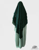 Three Layer Diamond Chiffon Khimar Large Emerald - Hajj/Ummrah Edition