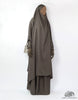Load image into Gallery viewer, Two Piece Jilbab Haadiya with Snap Buttons - Taupe Brown