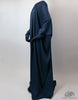 Load image into Gallery viewer, Bisht Abaya Naila with Snap Buttons - Teal Blue