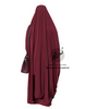 Load image into Gallery viewer, Two Piece Jilbab Asiya Mulberry - Tasnim Collections