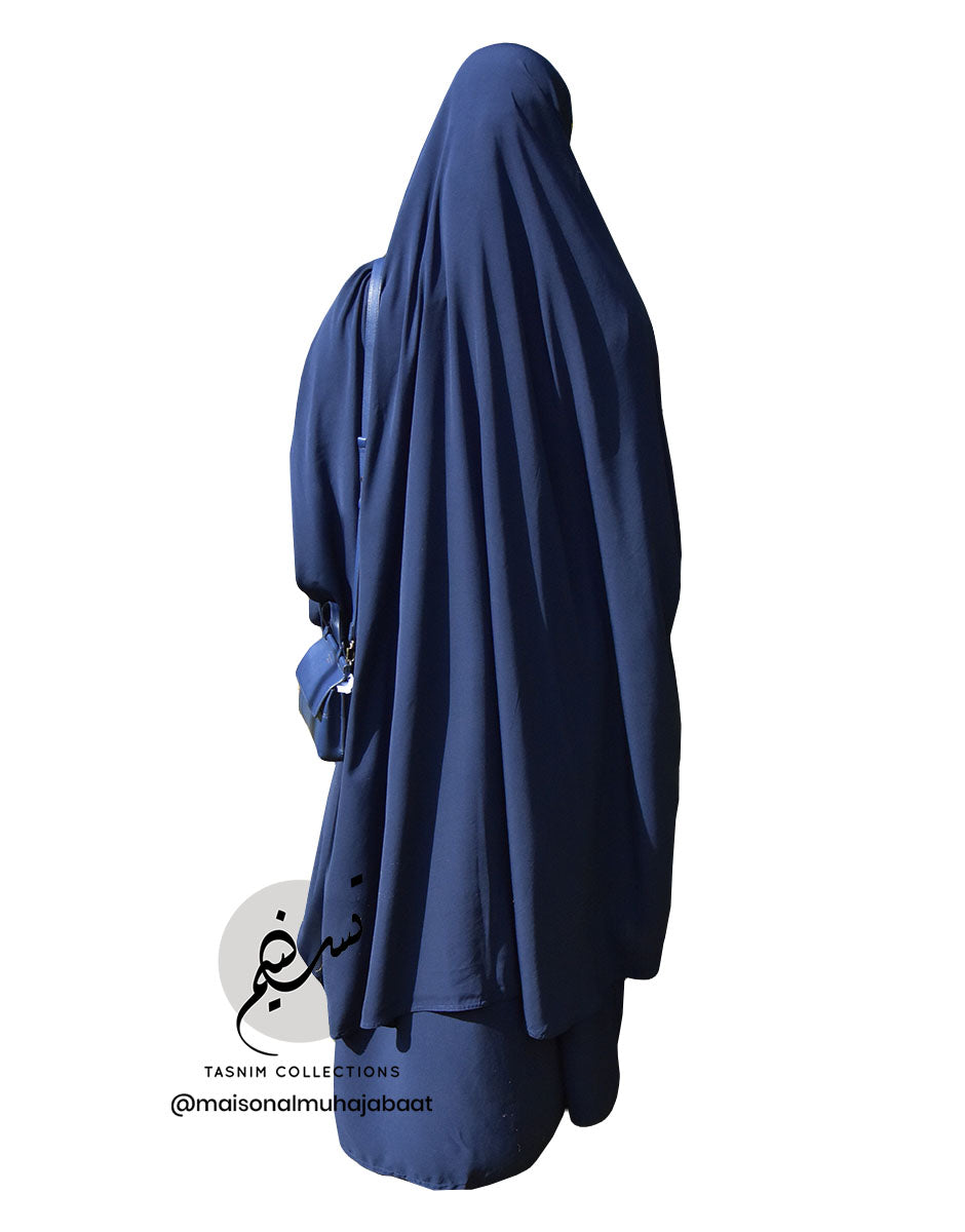 Two Piece Jilbab Asiya Dark Blue - Tasnim Collections