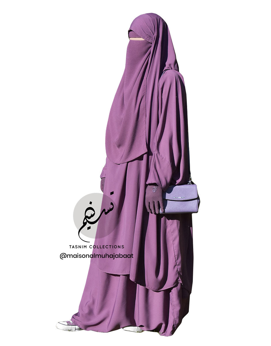 Two Piece Jilbab Asiya Lavender - Tasnim Collections